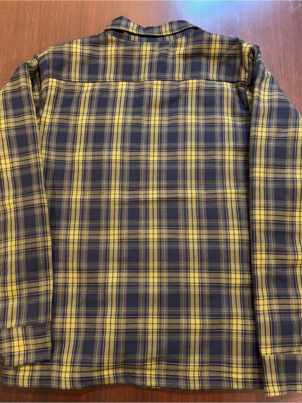 Anti- Hero Green and Yellow Plaid Snap Button-Front Shirt Jacket - Picture 3 of 7